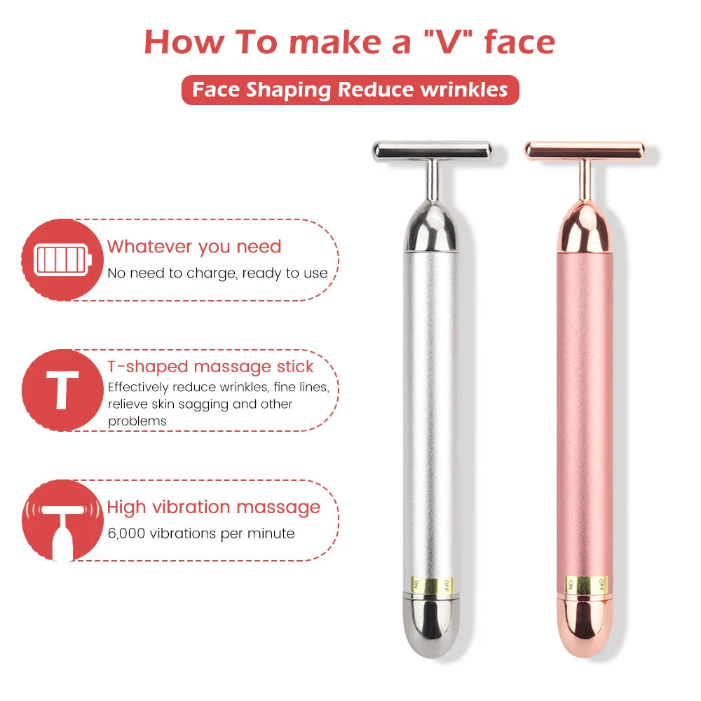 Golden Vibe Facial Massager Bar